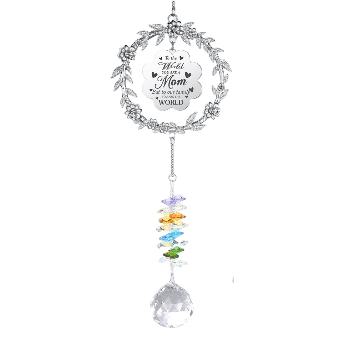 Rainbow Crystal Letter Wreath Suncatcher DP25D685