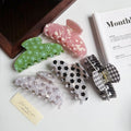 French Flower Print Marble Acetate Hair Claw 6W6HCP1659