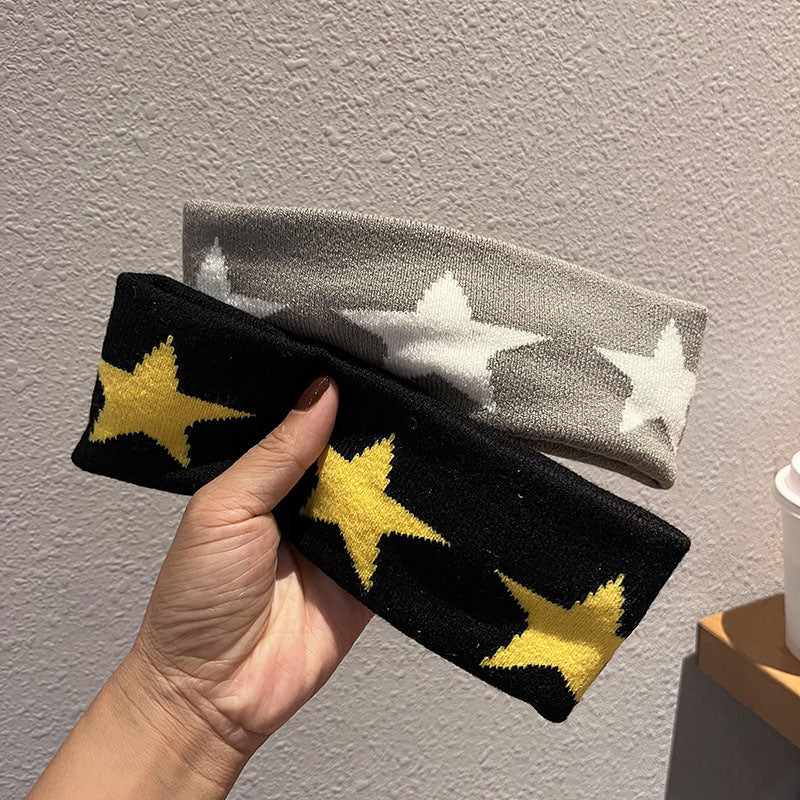 Star Print Knit Headband - DippedShop Wholesale - #3251