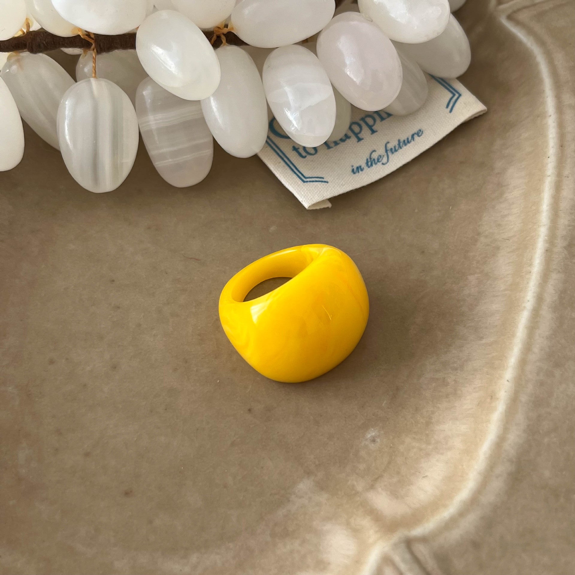 Trendy Dopamine Style Solid Color Chunky Ring 8ZA6JRG119T
