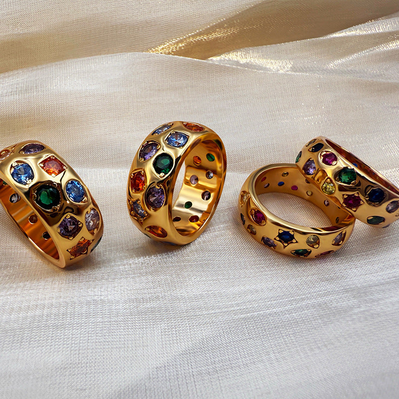 Retro Colorful Cubic Zirconia - DippedShop Wholesale - #0051