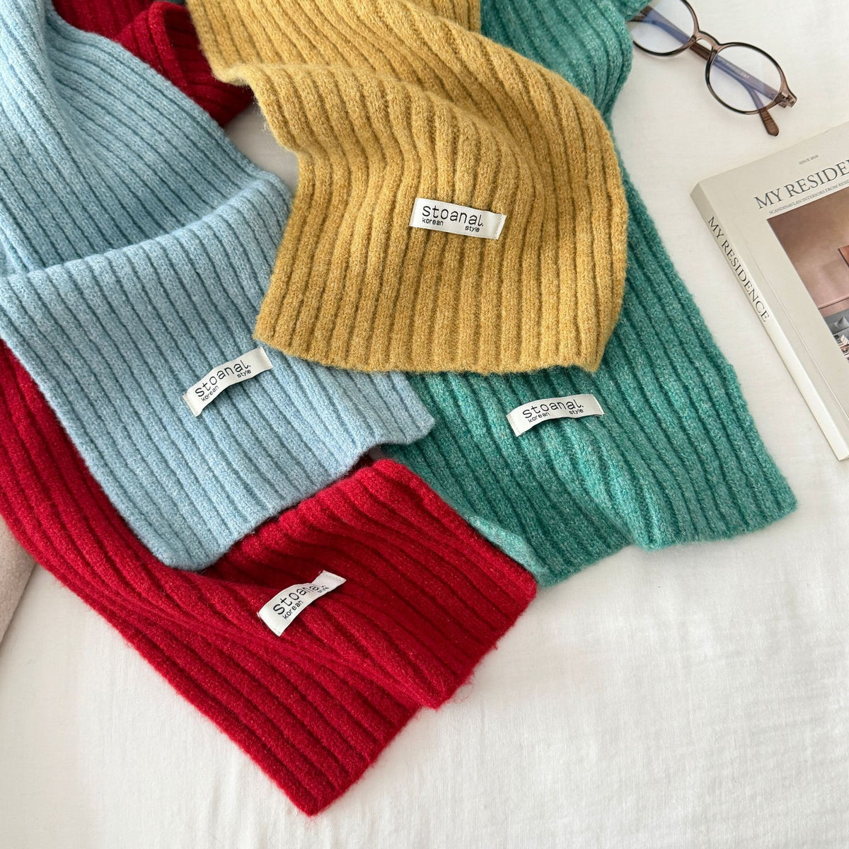 Winter Soft Wool-Blend Warm Knit Scarf 6W6NSC95