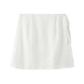 Fashion Jacquard Wrap Tie Side Layered Mini Skirt MK2BW6W1SL05