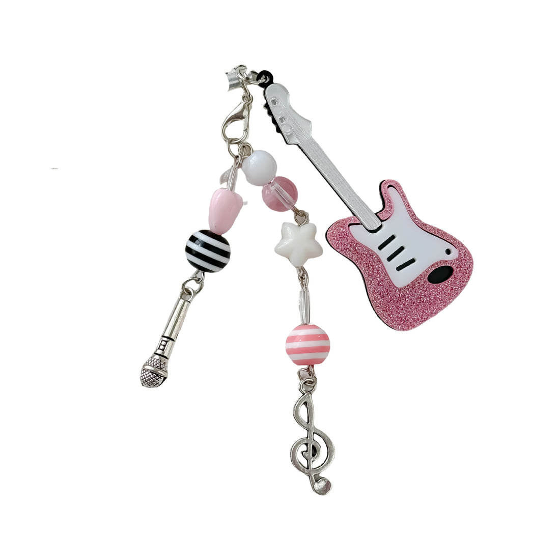 Cute Pink Violin Keychain Bag Charms DP25C760