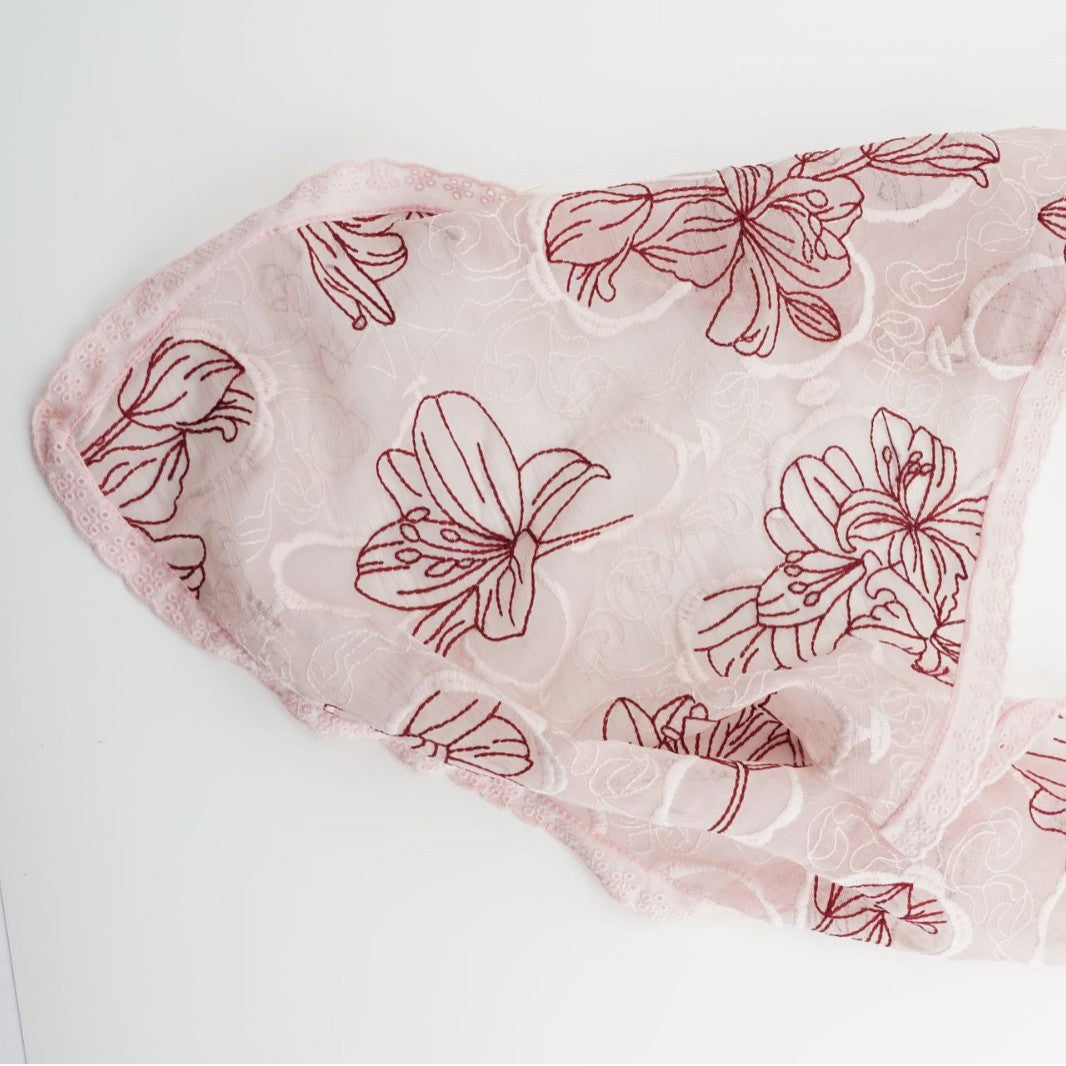 Sweet Floral Embroidery Triangle Head Scarves 6W6NSI230