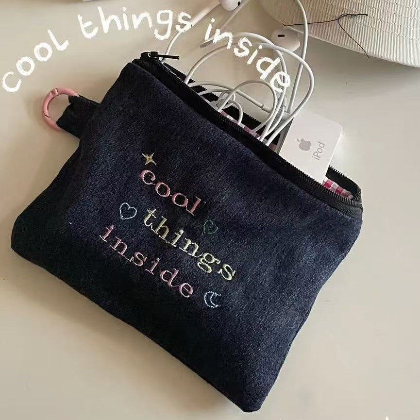 Letter Embroidered Mini Coin P - DippedShop Wholesale - #0867
