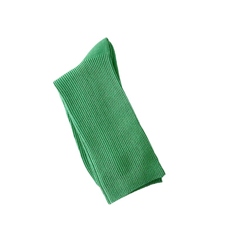 Minimalist Solid Color Scrunch Crew Socks 6W8FSO668