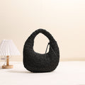 Straw Woven Crescent Handbag - DippedShop Wholesale - #0179