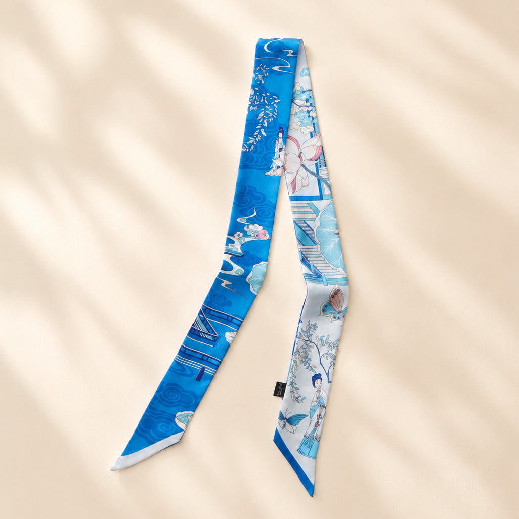 Floral Silk Scarf - DippedShop Wholesale - #6867