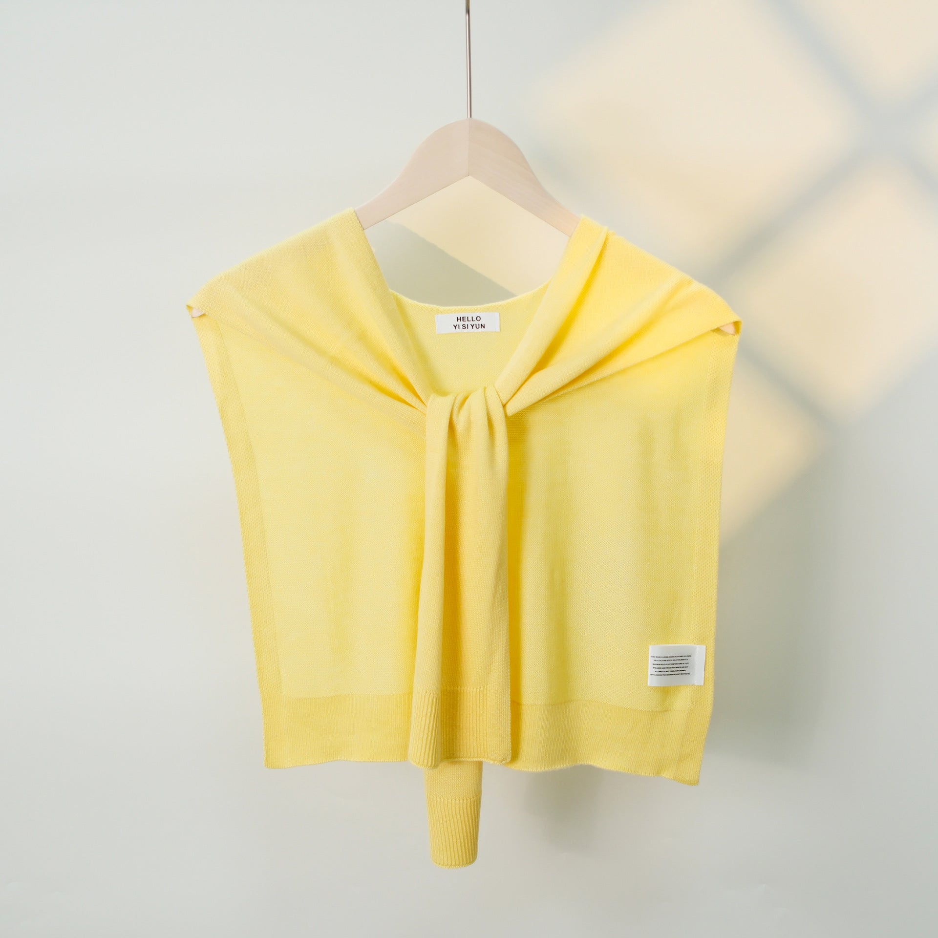 Casual Solid Color Sweater Knit Shawl Wrap 6W6NSC60