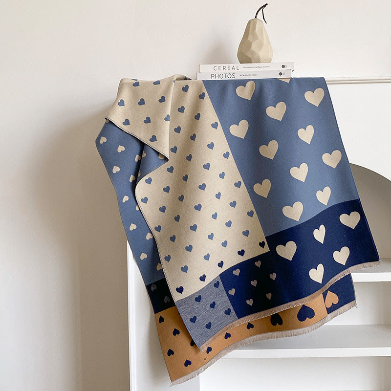 Reversible Jacquard Shawl Scarf - DippedShop Wholesale - #2435