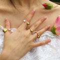 Cute Gold Plated Heart Open Ad - DippedShop Wholesale - #7139