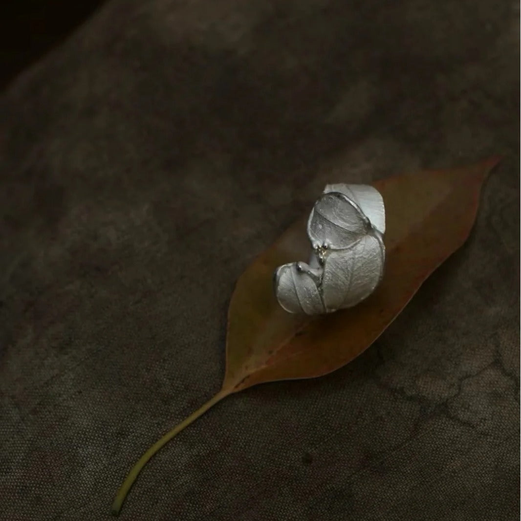 Chunky Leaf Open Ring - DippedShop Wholesale - #8979