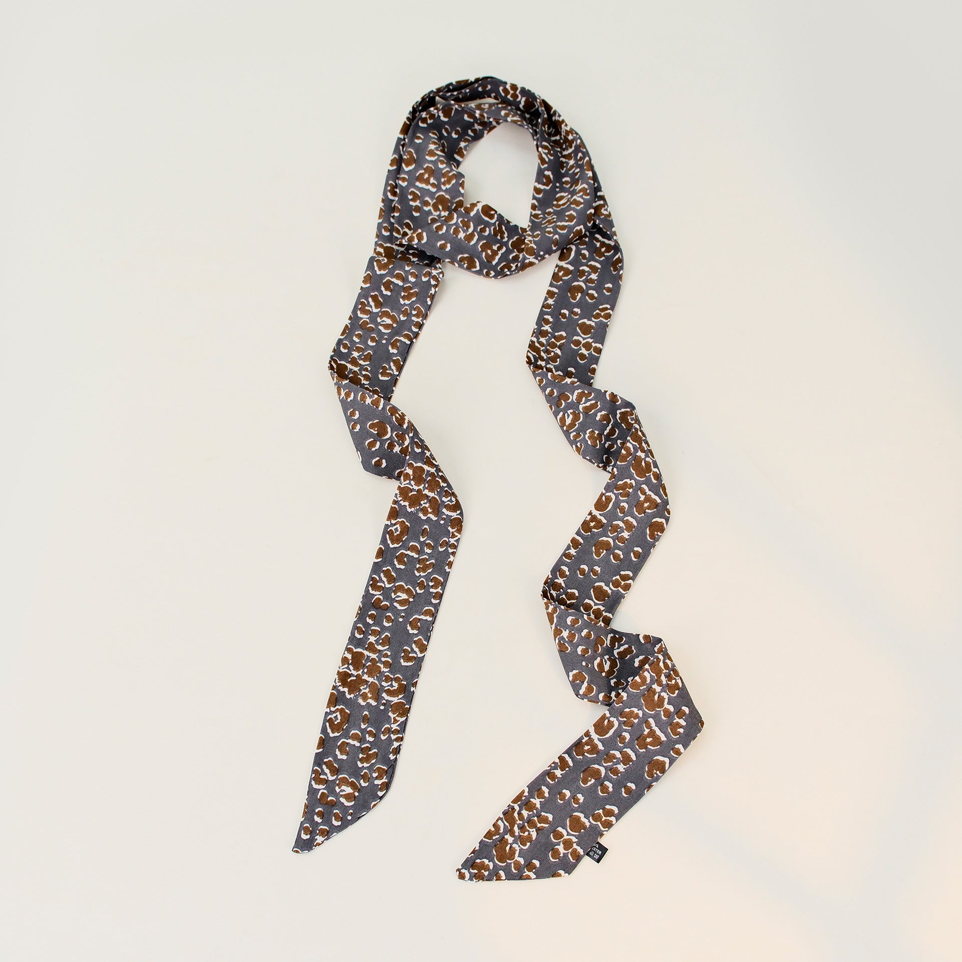 Vintage Leopard Print Silk Scarf 6W6NSI255