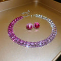 Elegant Geometry Rhinestone Choker Necklace 6W6JNC956