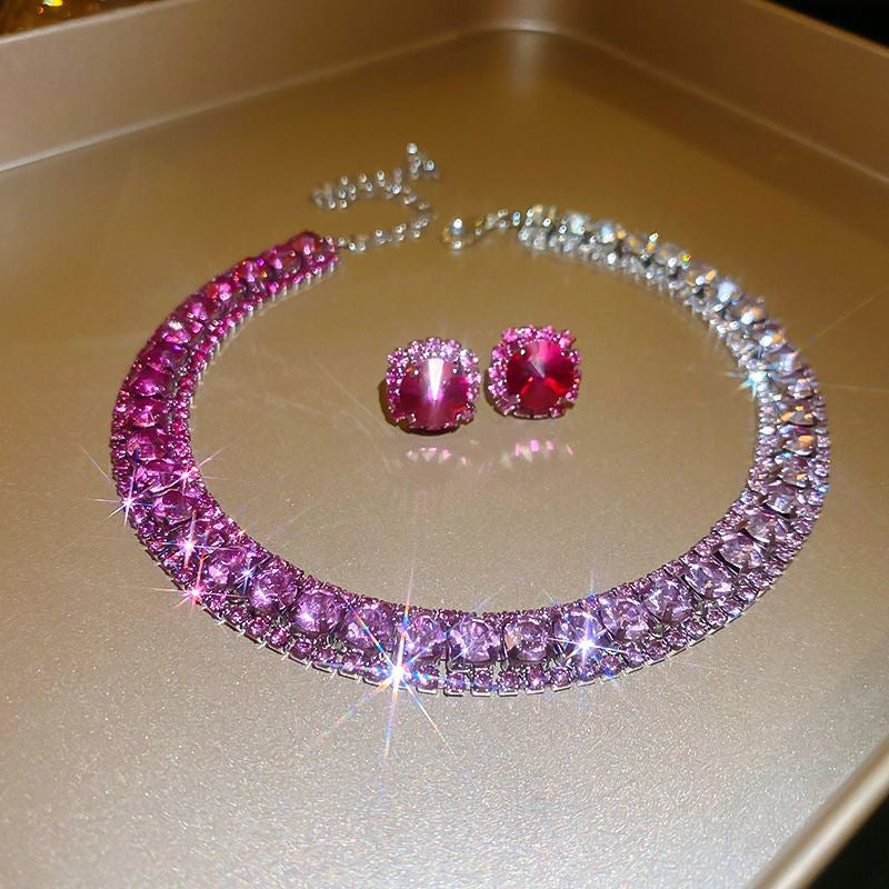 Elegant Geometry Rhinestone Choker Necklace 6W6JNC956