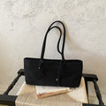 Simple Solid Color Suede Shoulder Bag 6W10BBG1871
