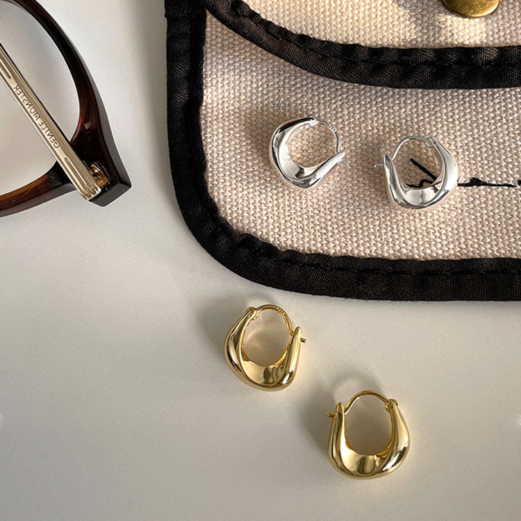 Minimalist Irregular Hoop Earrings - DippedShop Wholesale - #7395