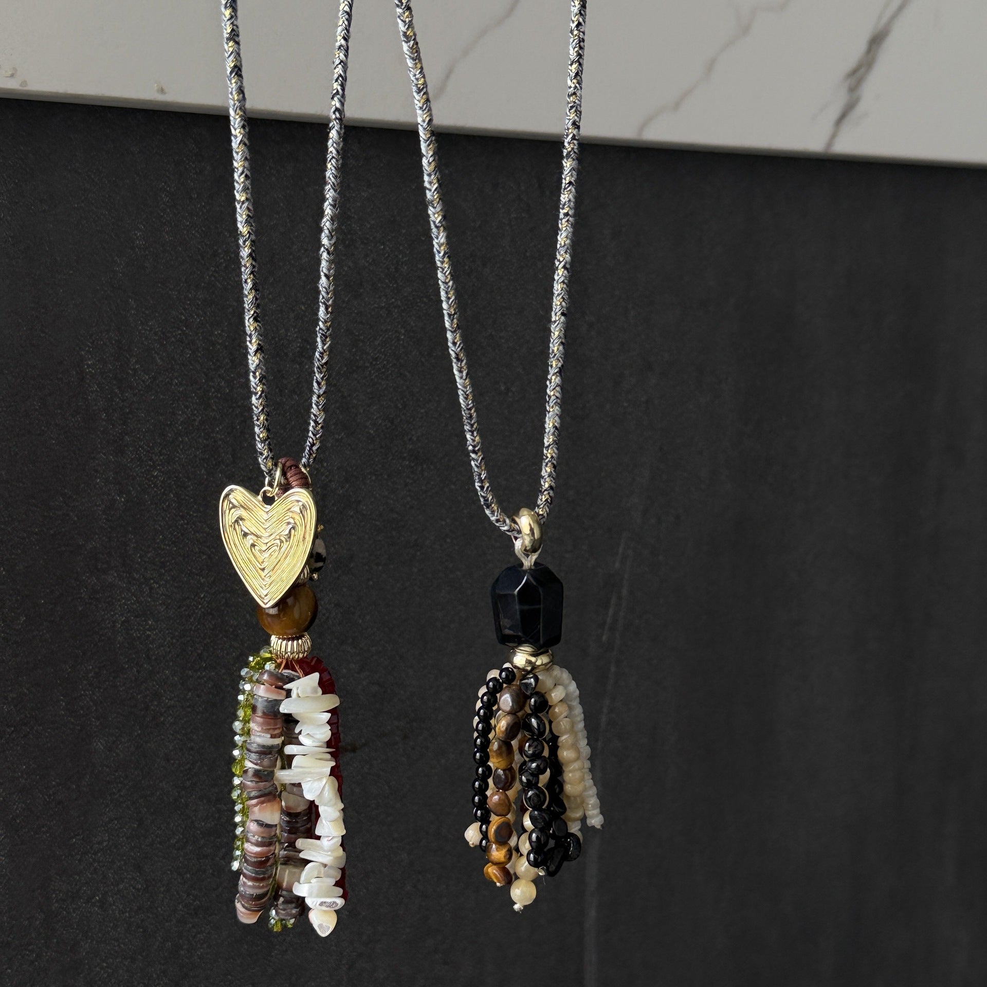 Retro Beaded Tassel Necklace - DippedShop Wholesale - #4819