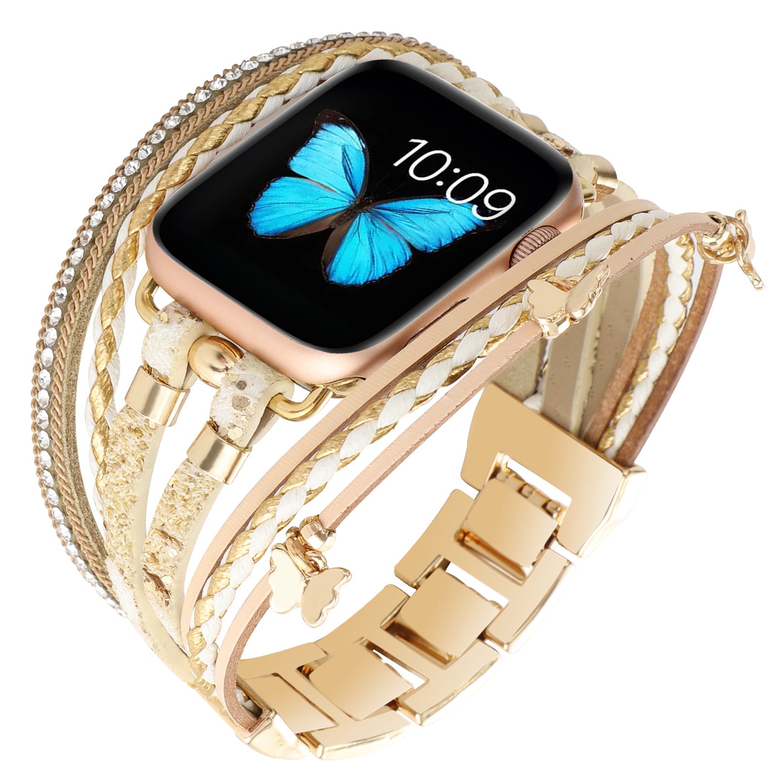 Elegant Rhinestones Multi Layer Watch Band 6W6JWA95
