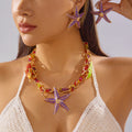 Chunky Starfish Shell Gold Plated Waist Chain 8ZA6JBC102T