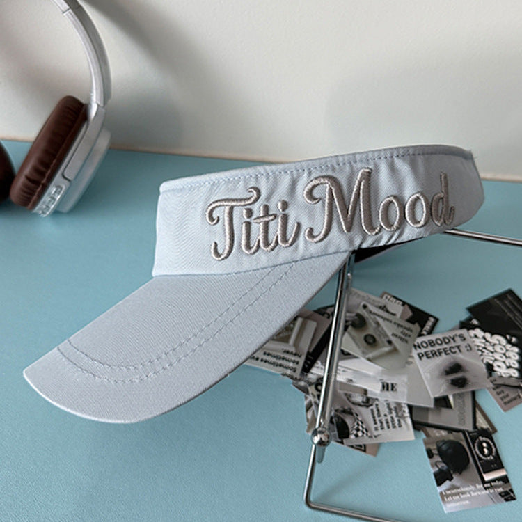 Breathable Solid Color Letters Embroidery Sun Set MK2COK6W6HAT368