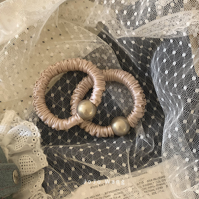 Simple Solid Color Pearl High Elastic Scrunchies 6W6HSR517