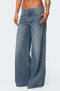 Minimalist Wide Leg Denim Pants - DippedShop Wholesale - #6691