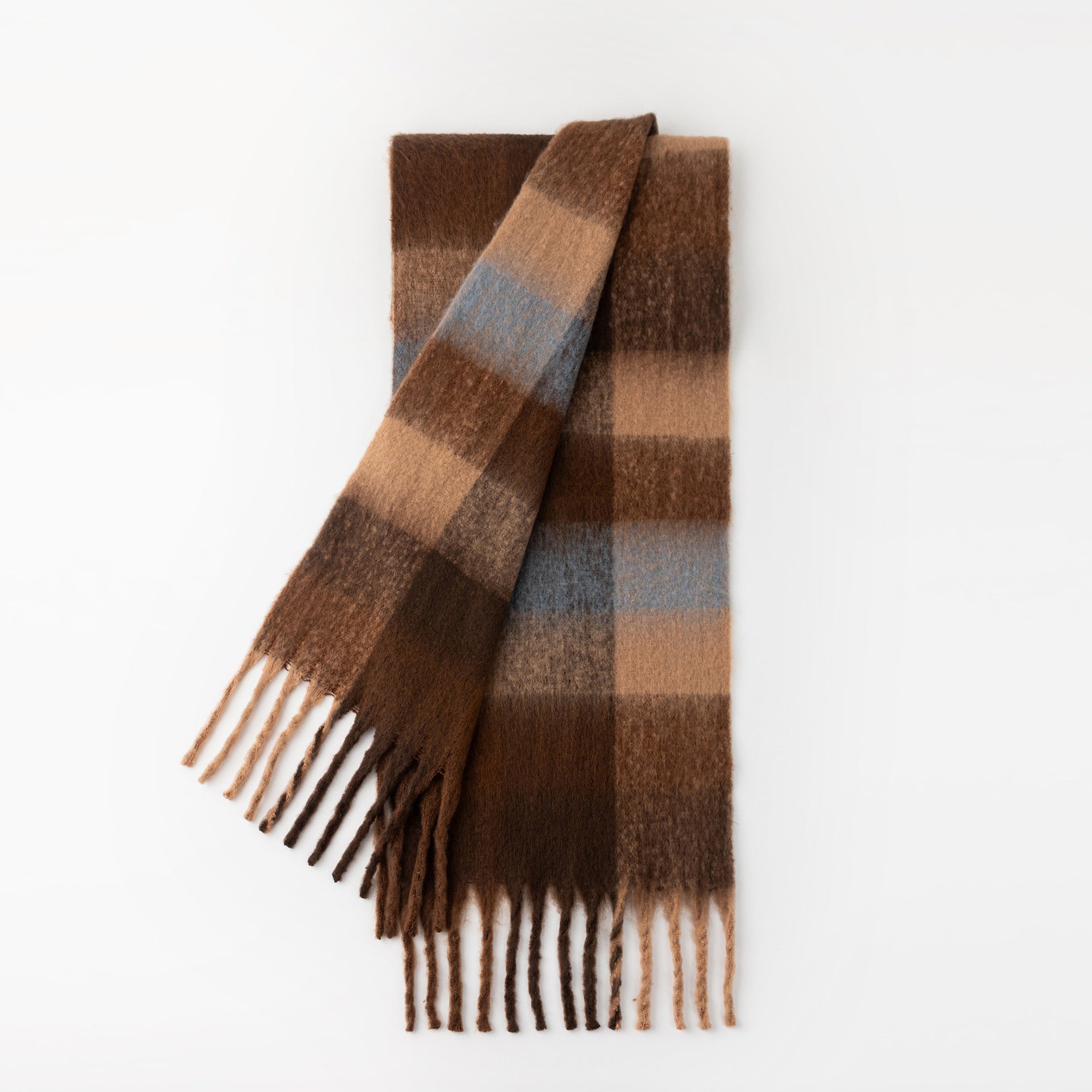Colorful Plaid Tassel Warm Scarf 6W6NSW275
