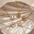 Gold Plated Zodiac Pendant Necklace - DippedShop Wholesale - #2179