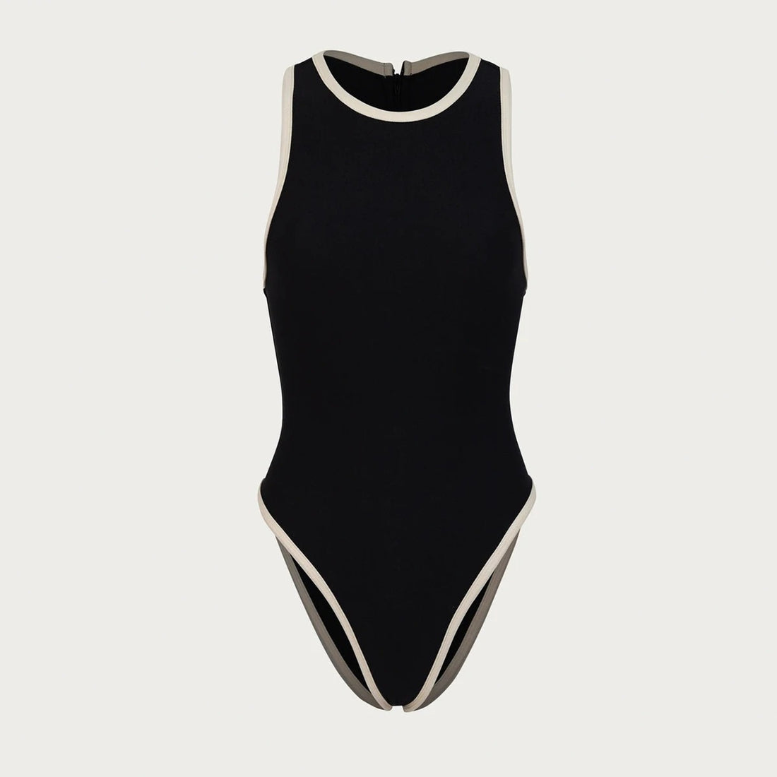 Splicing Color One Piece Round Neck Swimwear DPSW1104