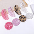 Mini Half-Moon Marble Acetate Hair Combs MK2PPM6CT5CB43