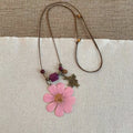 Flower Resin Pendant Necklace - DippedShop Wholesale - #6435