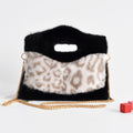 Color Block Leopard Faux Fur Tote Bag 6W10BBG1884