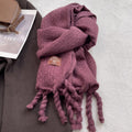 Cashmere-Feel Tassel Scarf - DippedShop Wholesale - #1731