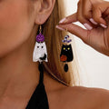 Cute Ghost Halloween Skeleton Dangle Earrings 6W6JER553