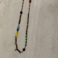 Fresh Colorful Beaded Chain Apple Pendant Necklace 6W6JNC657