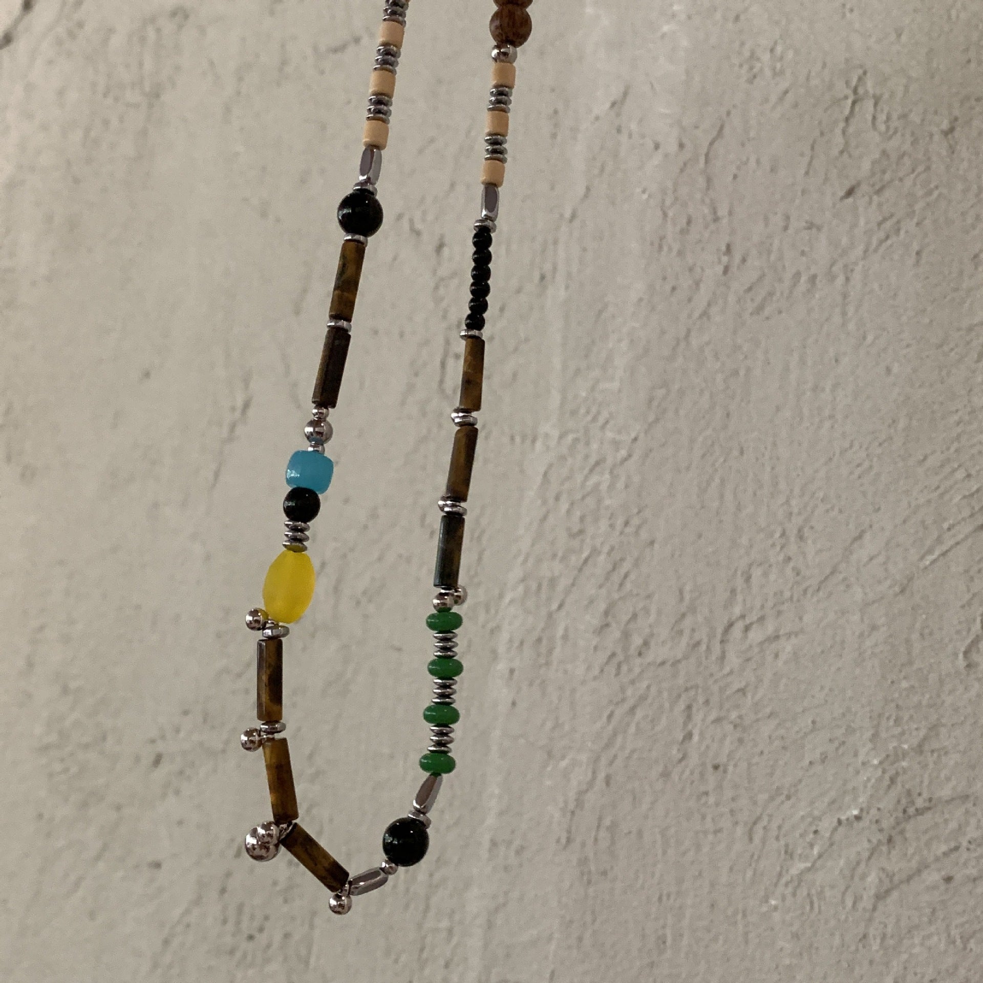 Fresh Colorful Beaded Chain Apple Pendant Necklace 6W6JNC657
