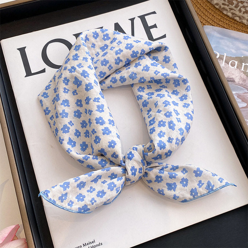 Sweet Floral Print Soft Silk Scarf 6W6NSI202