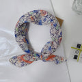 Sweet Butterfly Print Solid Color Silk Scarf 6W6NSI263