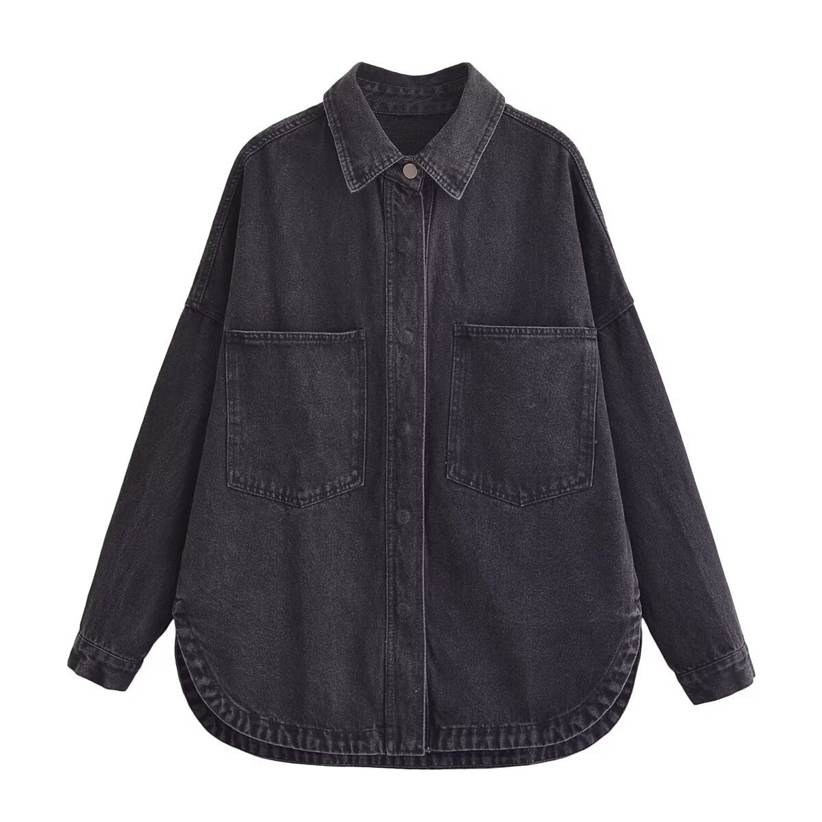 Casual Washed Denim Shirt - DippedShop Wholesale - #2115