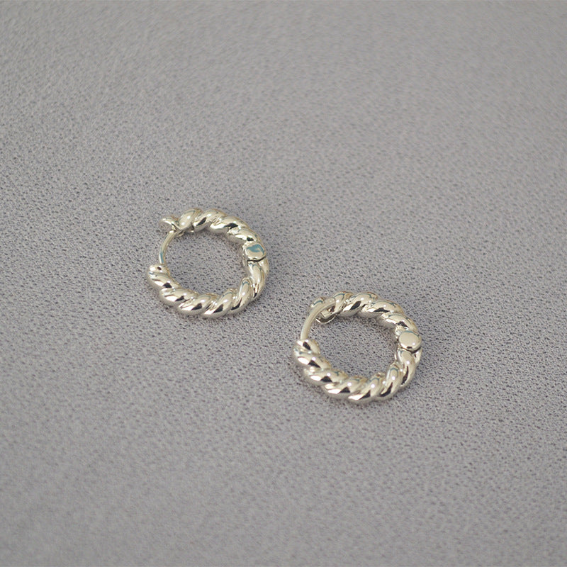 Dough Twist Hoop Earrings - DippedShop Wholesale - #6499