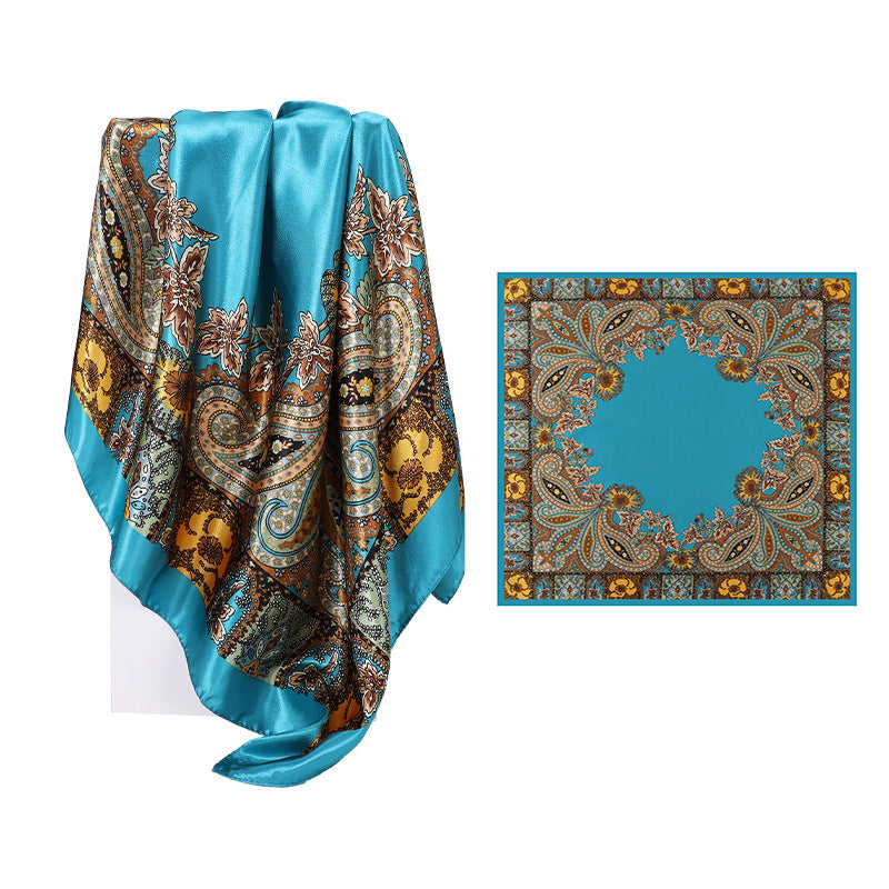 Vintage Paisley Print Large Square Scarf MK2BW6W6NSI32
