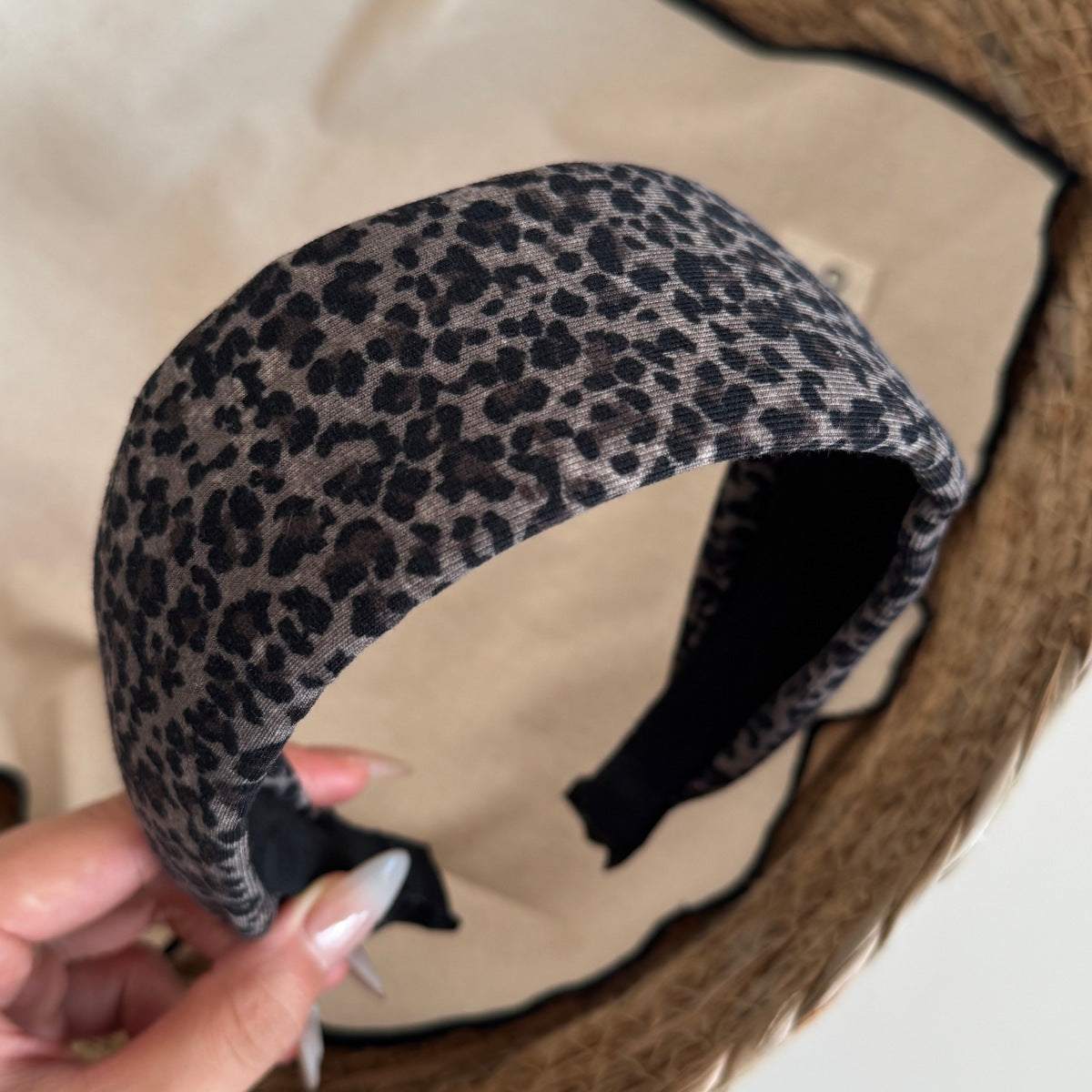 Leopard Print Wide Headband - DippedShop Wholesale - #4147