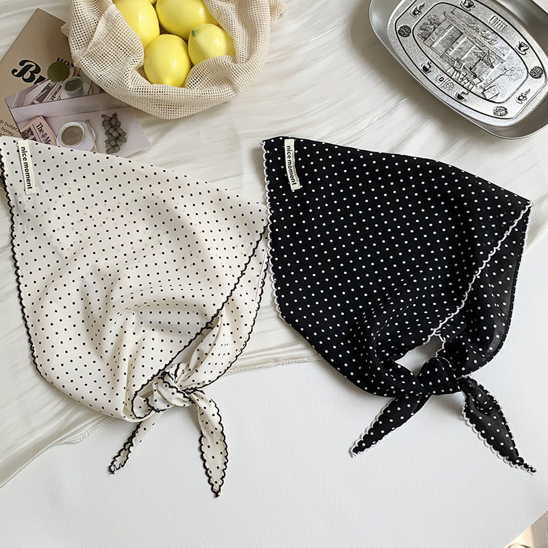 Polka Dot Striped Breatheable Triangle Head Scarf MK2BW6W6NSI13