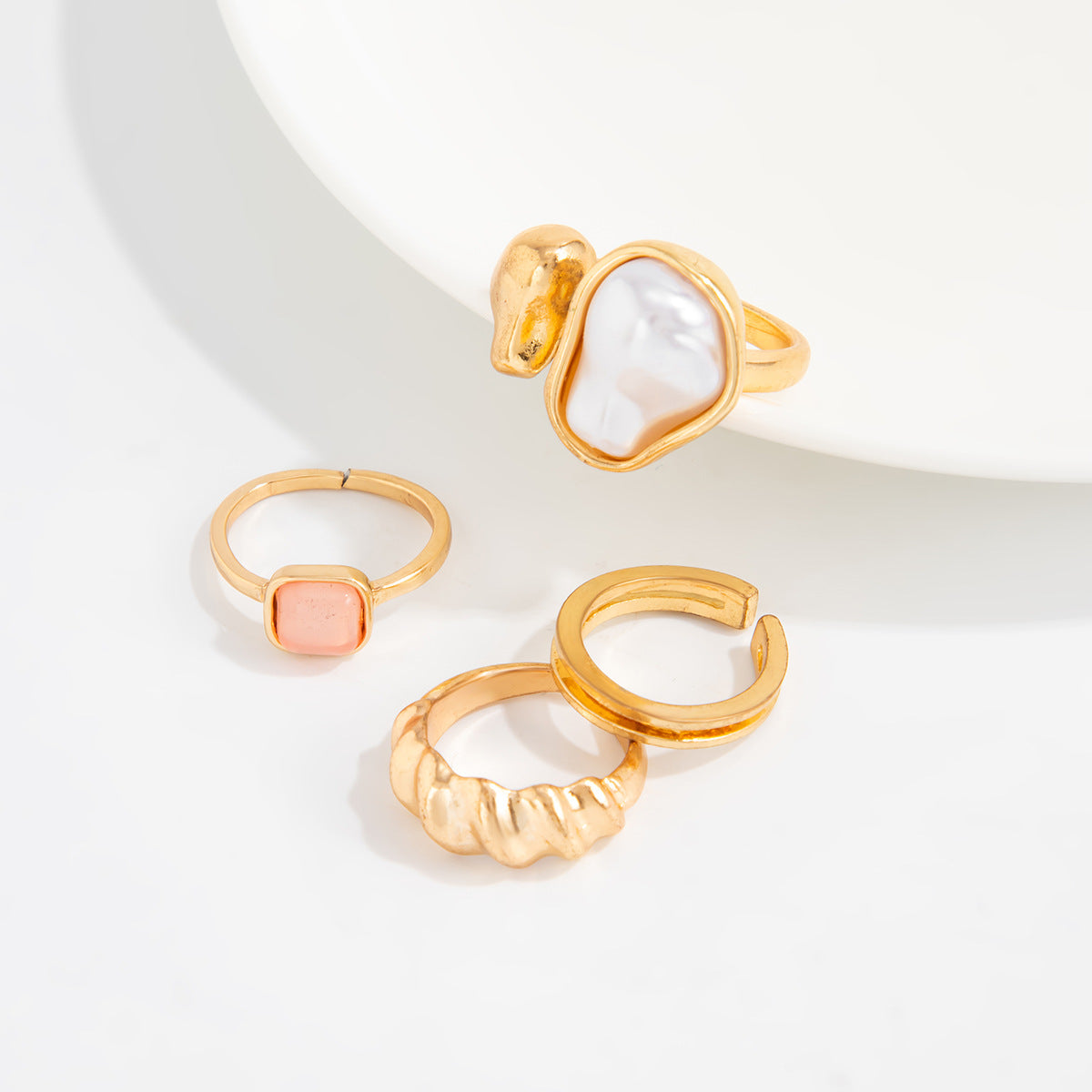 Baroque Pearl Open Toe Ring - DippedShop Wholesale - #5459