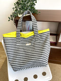 Stylish Striped Color Block Reversible Tote Bag MK2BLW6W10BBG566
