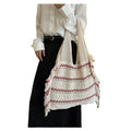Color Block Tassel Beach Tote - DippedShop Wholesale - #7219