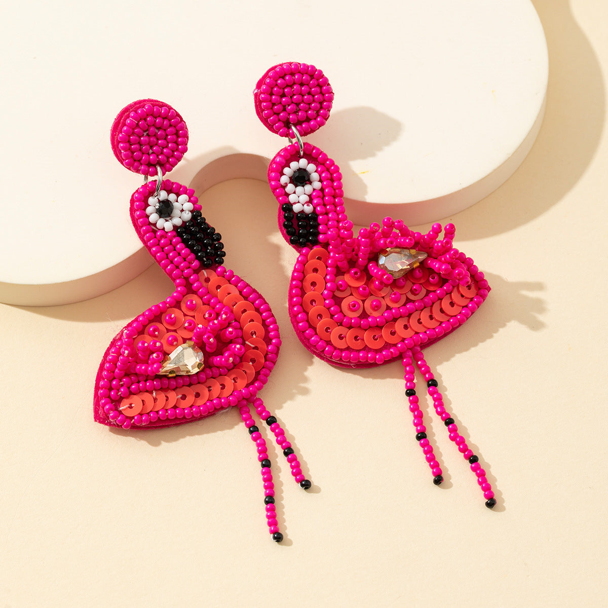 Flamingo Pendant Dangle Earrings - DippedShop Wholesale - #9651