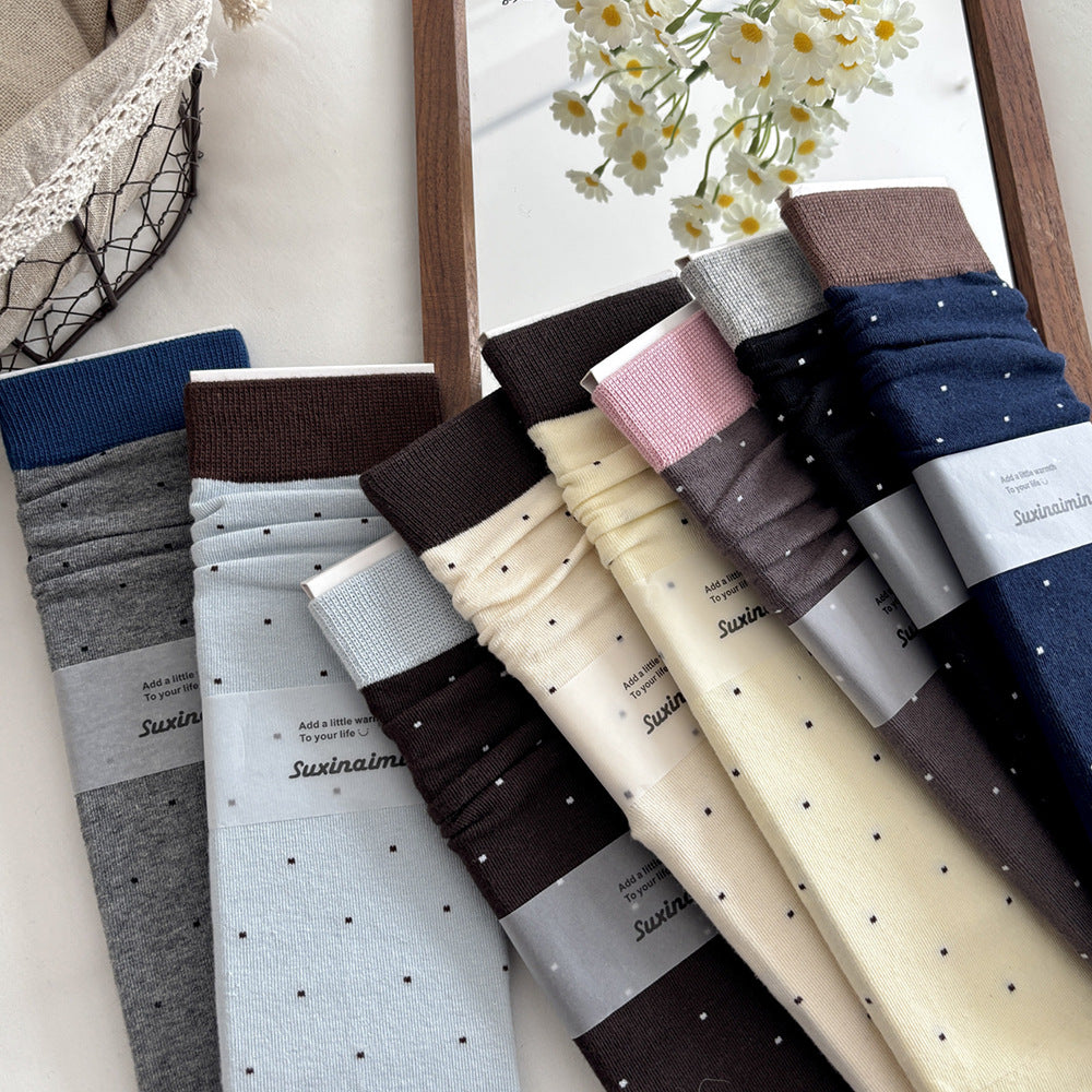 Slouchy Polka Dot Socks - DippedShop Wholesale - #4707